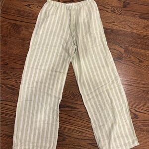 Striped Green and White Pants